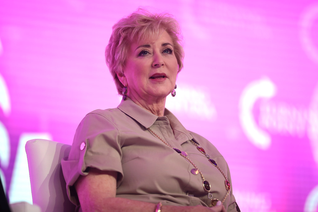 Linda McMahon speaks at the 2021 Young Women's Leadership Summit